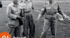 Foto tiga orang pejabat militer Belanda saat menunggu kedatangan Jenderal Spoor dan anggota Pemerintah Federal di Maguwo, Yoygyakarta, 04 Januari 1949