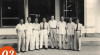 Foto bersama tenaga ahli dari UNESCO, Neuman dan pegawai di kantor Seksi Percetakan Balai Pustaka di Jalan dr. Wahidin Sudirohusodo No. 2 Jakarta, 3 Februari 1956.