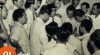 Foto Mr. Wilopo (berpeci) saat diwawancarai oleh wartawan setelah Kabinet Wilopo disetujui oleh Presiden Sukarno, 1 April 1952.